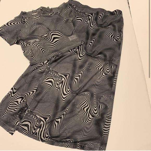 Rare UNIF Cid Optical Illusion Crop Top Maxi Skirt Set M/L - Picture 2 of 8